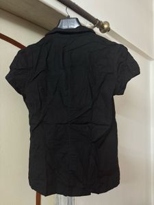 Classic Black Short Sleeve Blouse