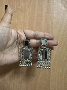 Ethnic Mirror Work Earrings