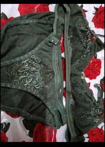 Lace Trimmed Bra and Panty Set