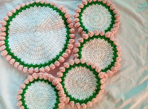 Handmade Crochet Coasters Set
