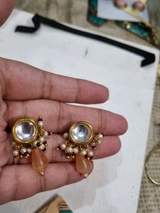 Exquisite Pearl and Stone Earrings