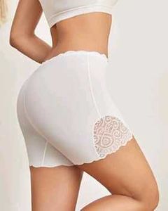 White Lace Trim Shapewear Shorts