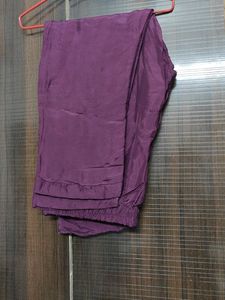 Elegant Purple Kurta Set Sleeveless