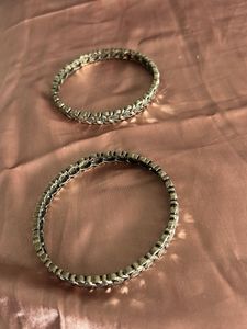 Unique Oxidized Silver Bangles