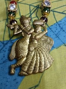 Brand New Necklace Radha Krishan Panded With Earri