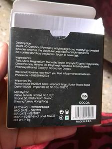 Mars HD Compact Powder-Oil Control Shade-06-Cocoa