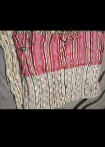 Chic Striped showl stole Scarf with Fringe