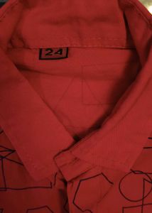 RED SHIRT WITH WHITE JEANS FOR KIDS