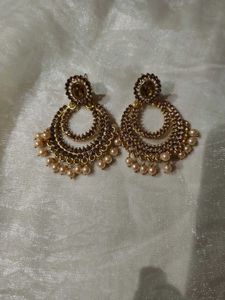 Heavy Pearl Chandbali Earrings