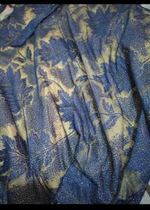 Elegant Blue Leaf Pattern Lehenga Choli