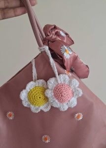 Crochet Daisy bag charms