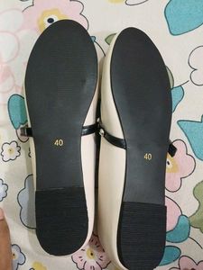 SHEIN White Mary Jane Flats