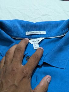 Calvin Klein Men's Blue Polo T-Shirt