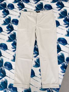 Chic White Straight Leg Pants