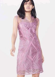 Elegant Lace Overlay Dress from the brand AND.