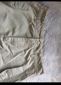 Beige Cargo Midi Skirt