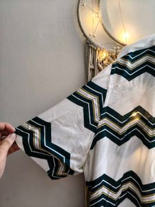 Zudio XXL Men's Chevron Print Short Sleeve Shirt