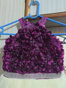 Purple Flower Girl Dress