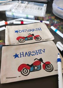 Hand-Painted Motorcycle Pouch