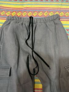 Comfortable Grey Cargo Sweatpants