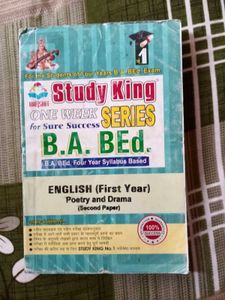 Study King B.A. B.Ed. First year English book