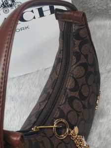 Coach Moon coffee brown with charm 🤎