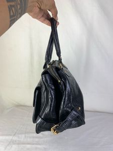 Y2K Anne Klein Croc-Embossed Shoulder Satchel