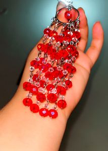 Y2K Handmade Elegant Red Chandelier Earring
