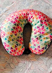 Travel Neck Pillow - Blue &amp; Geometric