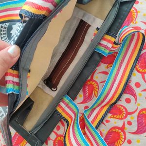 varali print Stylish Black Tote Bag
