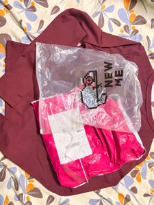 Maroon High neck tshirt