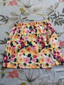 Light Green Tank Top &amp; Floral Skirt Set