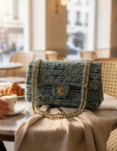 Stylish Chanel Tweed Shoulder Bag