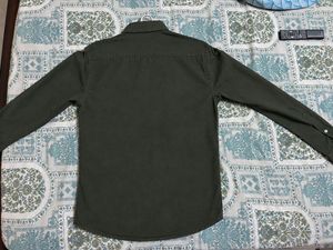 Men's Olive Button-Up Shirt