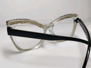 Sparkling Rhinestone Cat-Eye Glasses