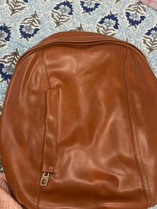 Stylish Brown Faux Leather Handbag