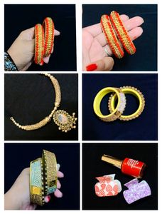 2 Pair Bangles Nackless And 1 Nailpolish
