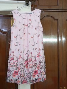 Pink Floral Sleeveless Dress
