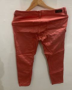 Coral Cropped Denim Jeans Unused