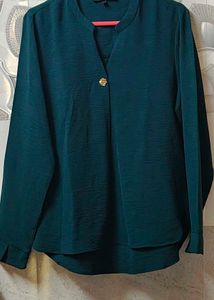 Elegant Green Long Sleeve Top