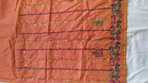 unstitched lehenga with BP and dupatta