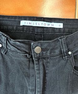 high waisted Flared Black Denim Jeans