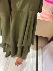 Elegant Olive Kurta Set new without tag