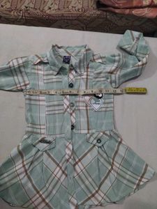 Cute Plaid Shirt Dress Set