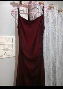 savana Burgundy Slip Dress