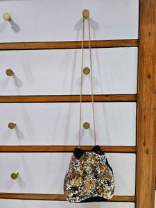 Accessorize Sparkling Sequin Bucket/Potli Bag