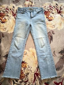 Light Wash Straight Leg Jeans