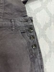 Women's Grey Cotton dungree