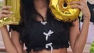 Black coquette crop top