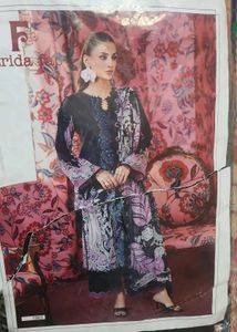 Elegant Black Printed Kurta Set material